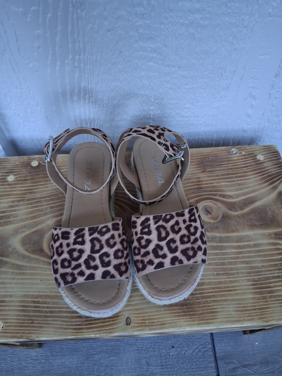 Soda Other - Soda Kids Leopard Print Ankle-Strap Sandals - Brown
